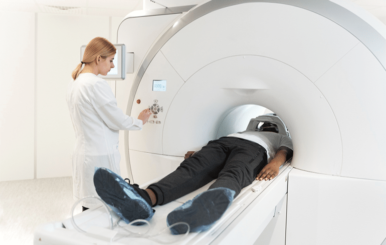Single photon emission CT scan icon